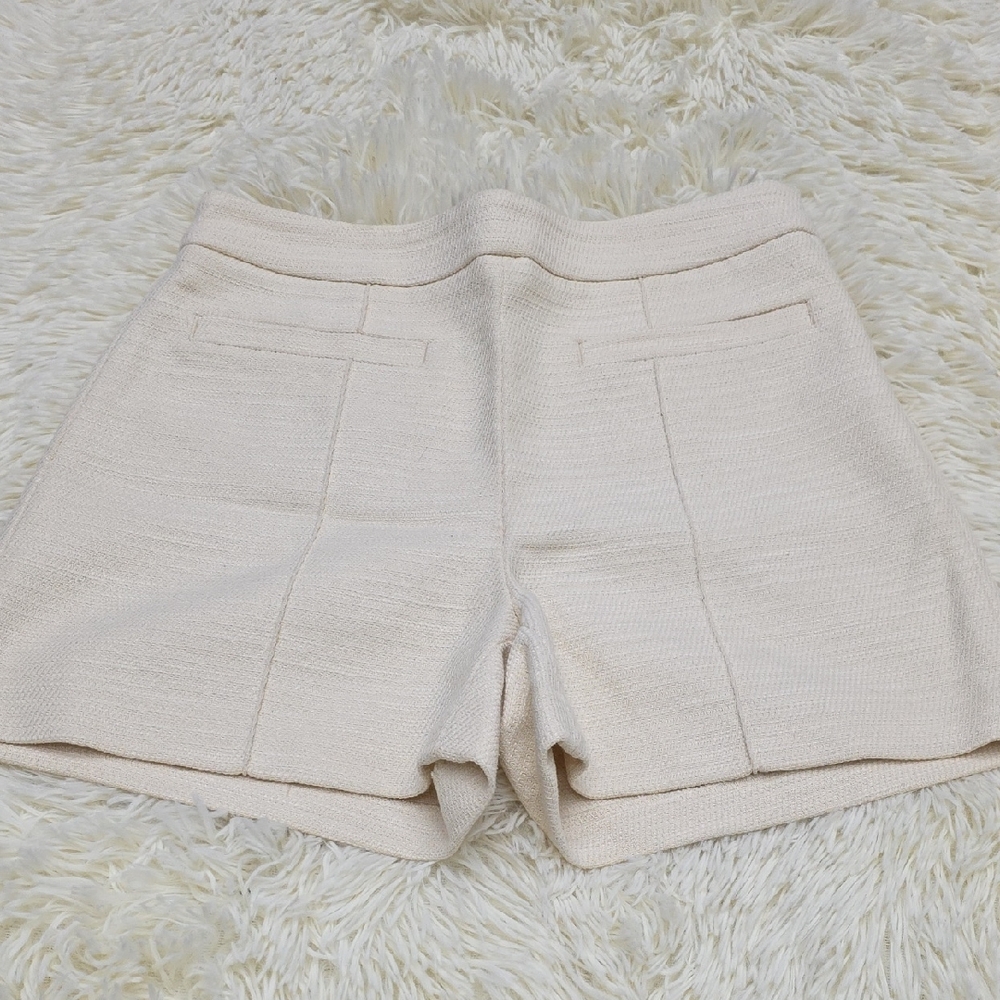 Ann Taylor Cream Textured Women's Shorts